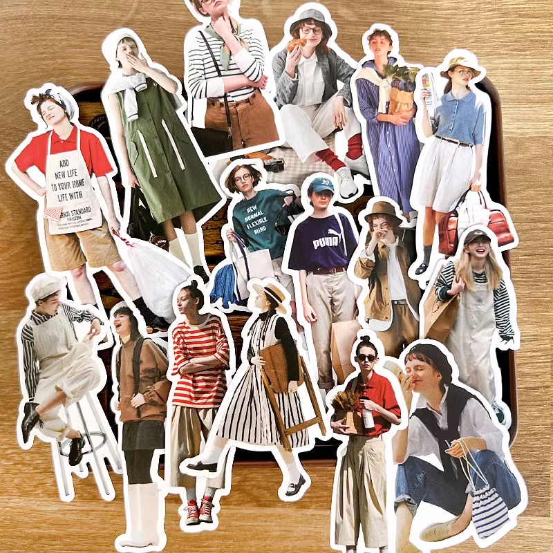 Street Fashion Magazines - 26pcs Stiker Majalah Wanita Bergaya Lucu
