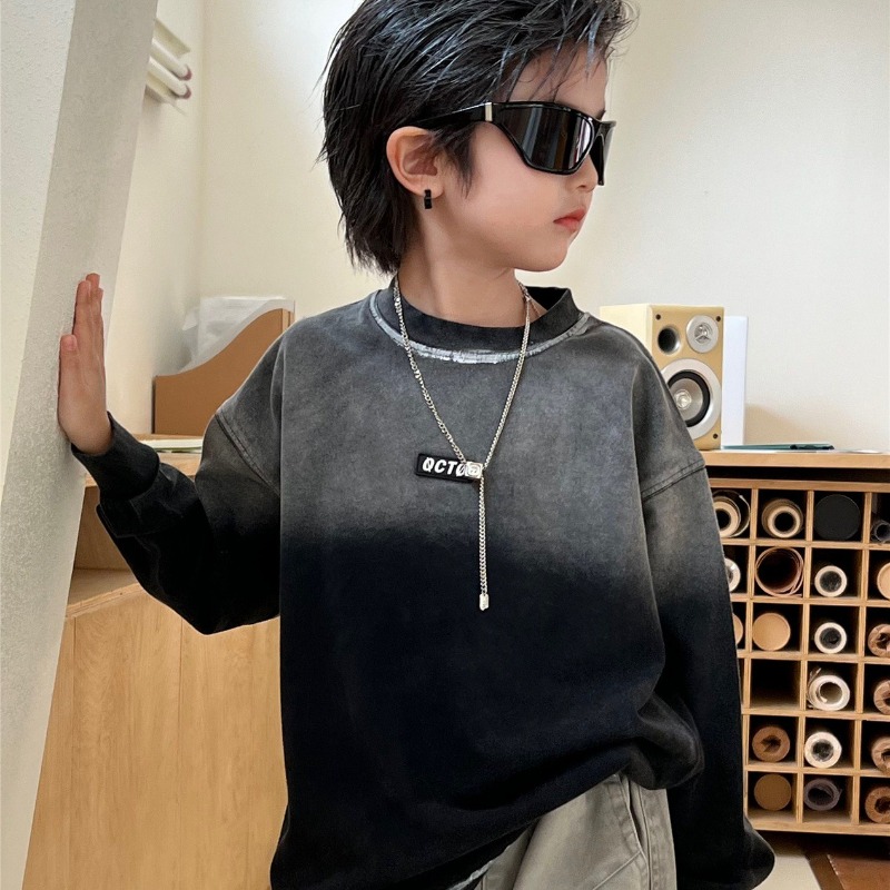 Street Fashion Korean Girl - Kaos Anak Laki-laki Perempuan Musim Gugur