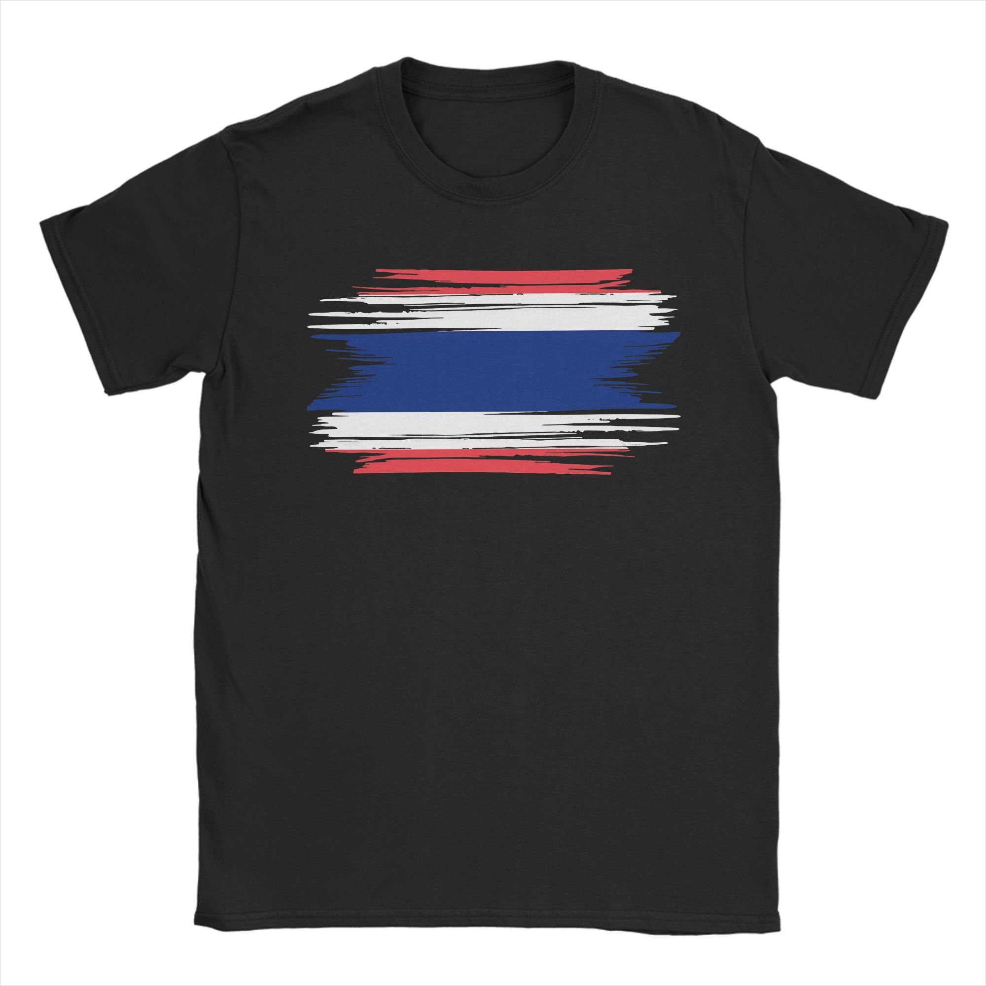 Street Fashion Thailand - Kaos Bendera Thailand Distressed Pria Gaya