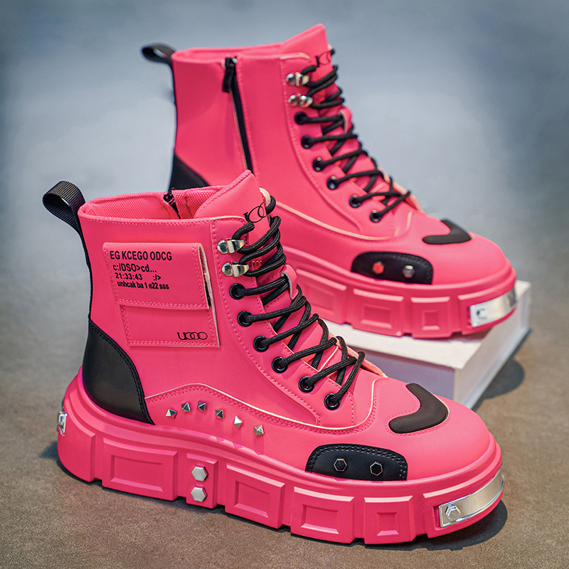 Street Fashion Designer - Sepatu Boots Pria High-Top yang Nyaman