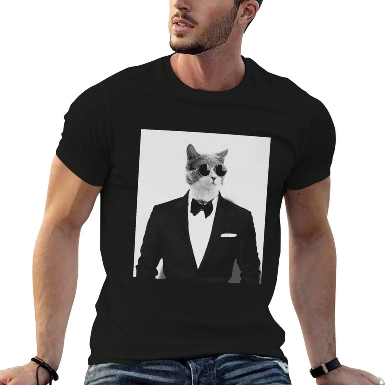 Street Fashion Quotes - Cat in Suit: kaos kutipan lucu