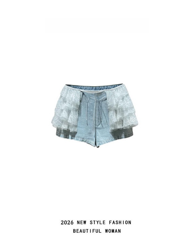 Street Fashion Outlet - Celana Jeans Lurus Pinggang Tinggi Desain