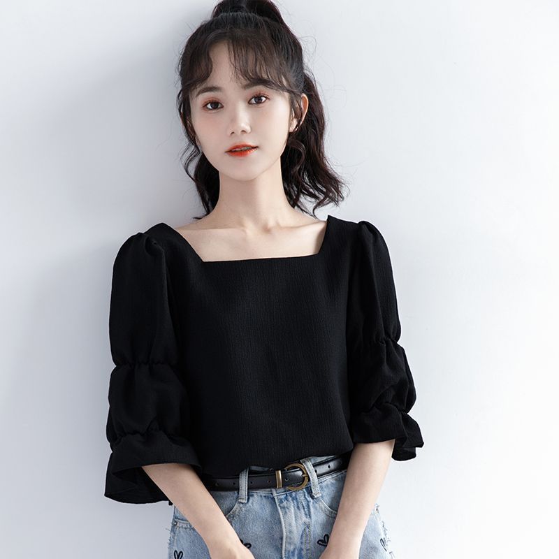 Street Fashion Youth - Atasan Kemeja Korea Polos Lengan Pendek