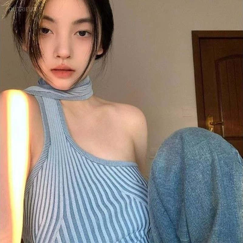 Street Fashion Korean Girl - Niche Fashion Korea Musim Panas Lrregular