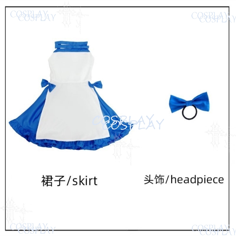 Japanese Street Fashion Female - Pakaian Cosplay Lengkap Halloween Biru Kostum