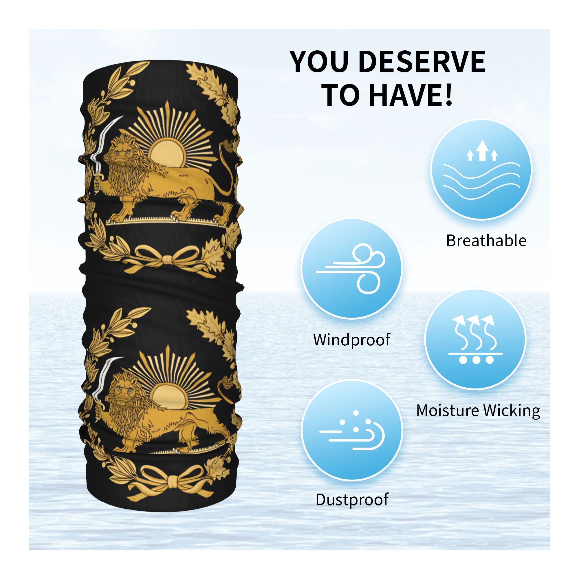 Bandana Lambang Singa dan Mata - Balaclava Face Mask ulasan dan harga