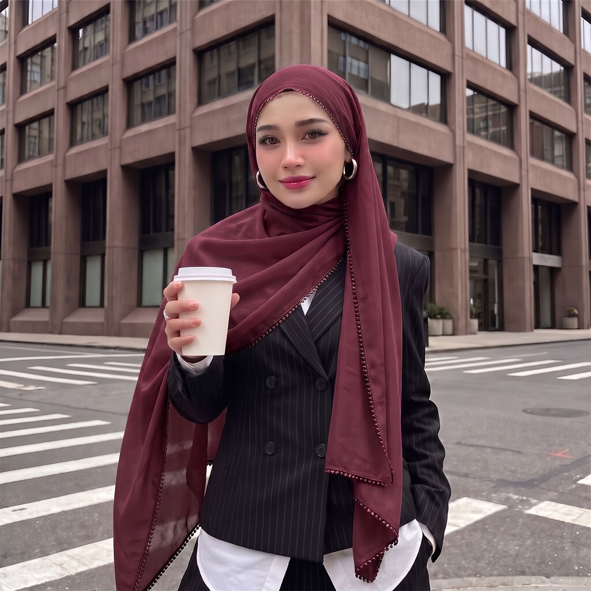 Hijab Chiffon Mewah untuk Wani - Street Fashion Hijab ulasan dan harga
