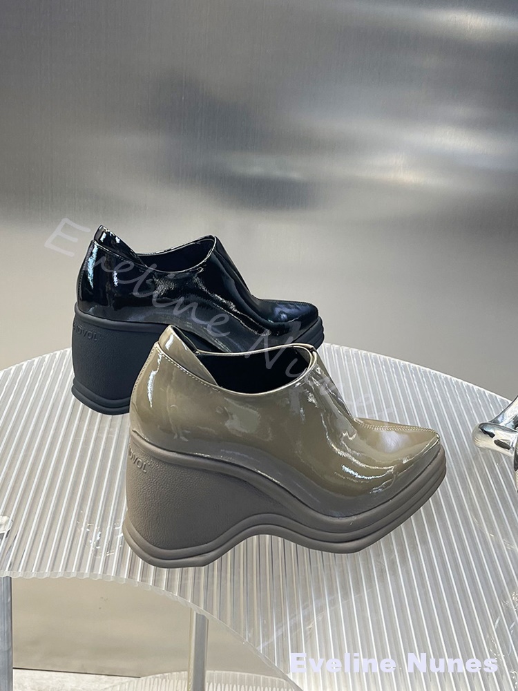 Sepatu Wedge Hak Tinggi Wanita - Street Fashion Y2K ulasan dan harga