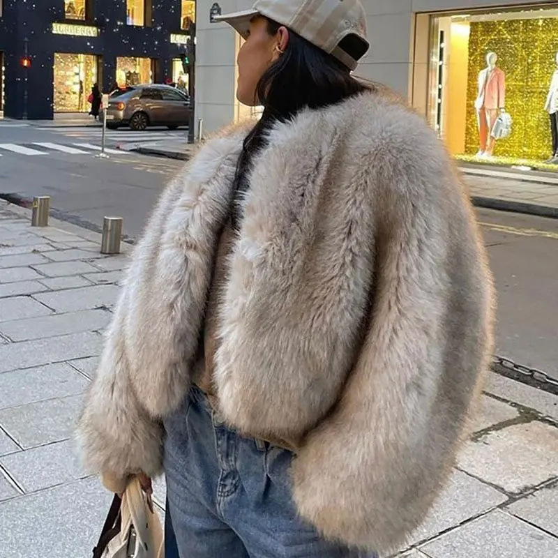 Mantel Bulu Imitasi Pendek Gar - Street Fashion Week ulasan dan harga