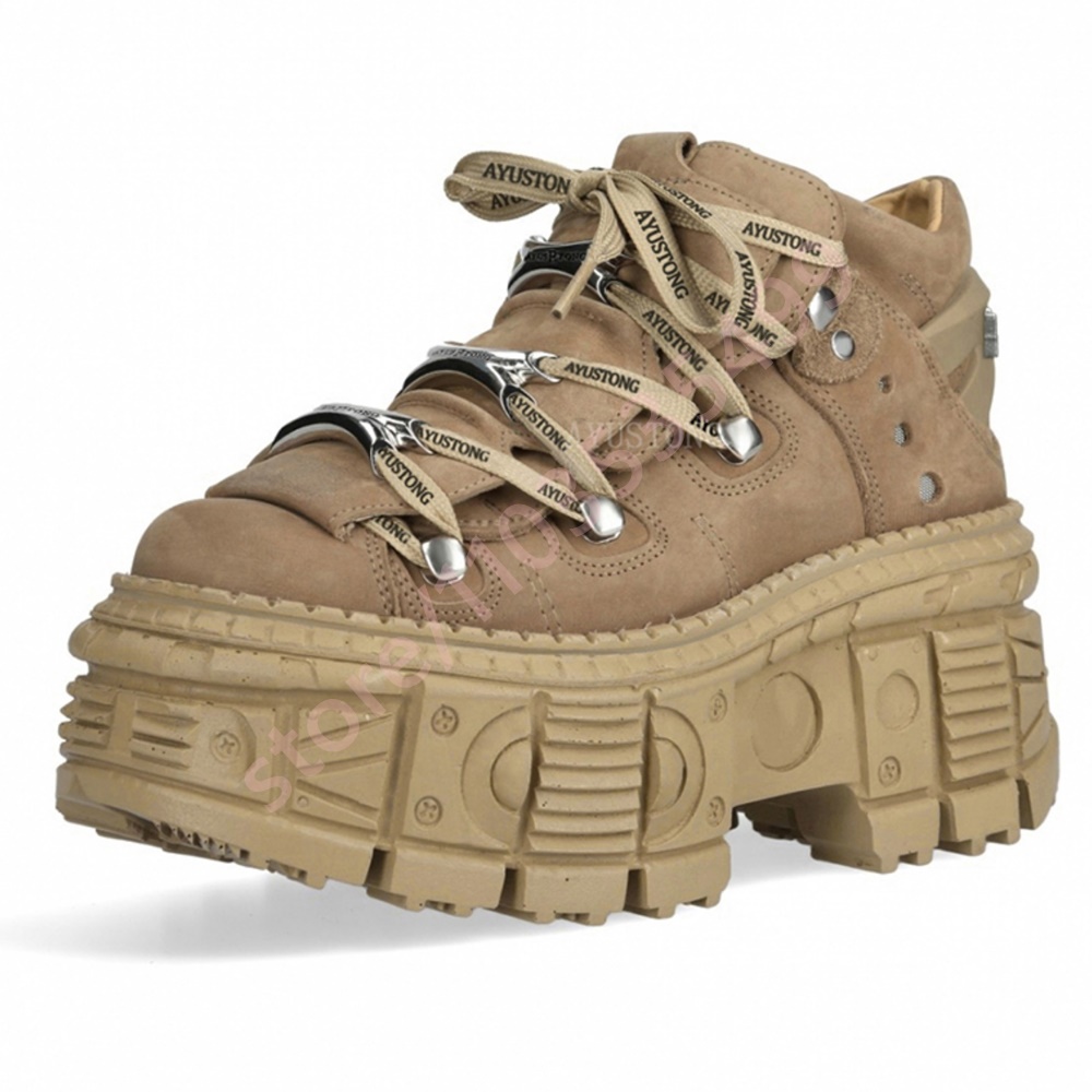 Sepatu Boots Pendek Punk Rivet - Street Fashion Y2K ulasan dan harga