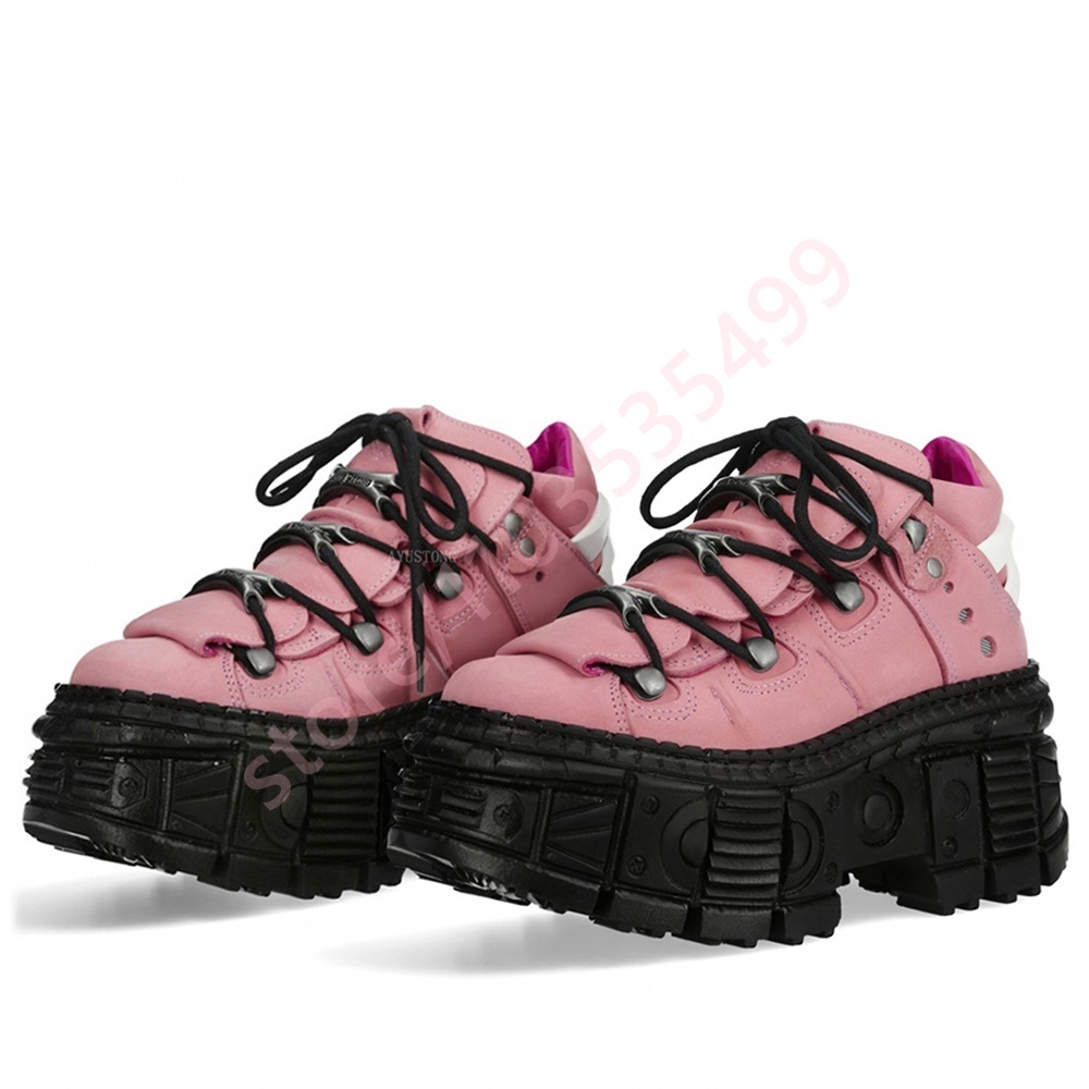 Sepatu Boots Pendek Punk Rivet - Street Fashion Y2K ulasan dan harga