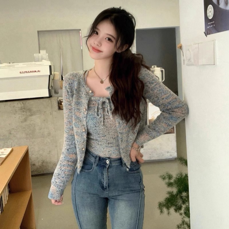 Set rajutan wanita musim gugur - Street Fashion Korean Girl ulasan dan harga