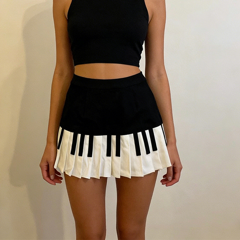 Rok Fashion Desainer Piano Wan - Street Fashion Korean Girl ulasan dan harga
