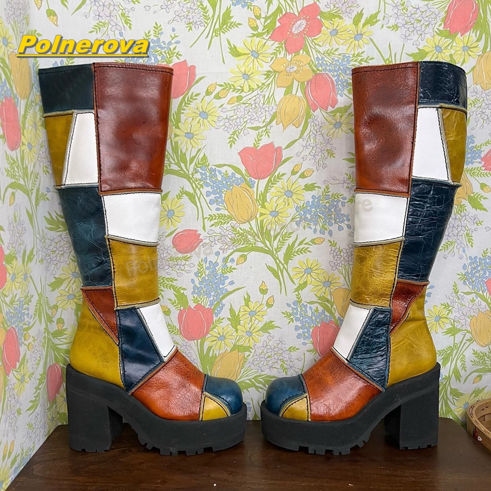 Sepatu Boots Kulit Wanita Retr - Street Fashion Y2K ulasan dan harga