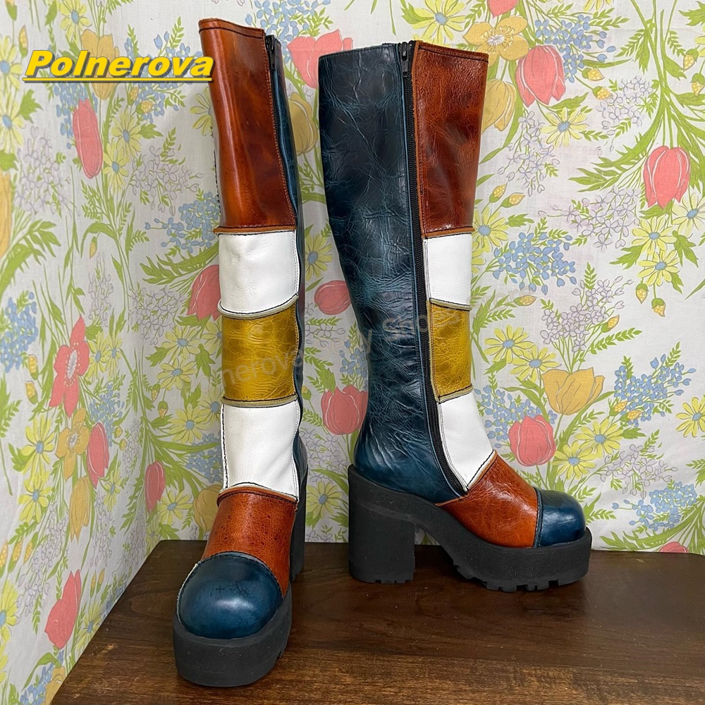 Sepatu Boots Kulit Wanita Retr - Street Fashion Y2K ulasan dan harga