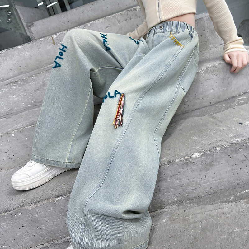 Jeans Huruf Anak-anak Korea Mu - Street Fashion Korean Girl ulasan dan harga