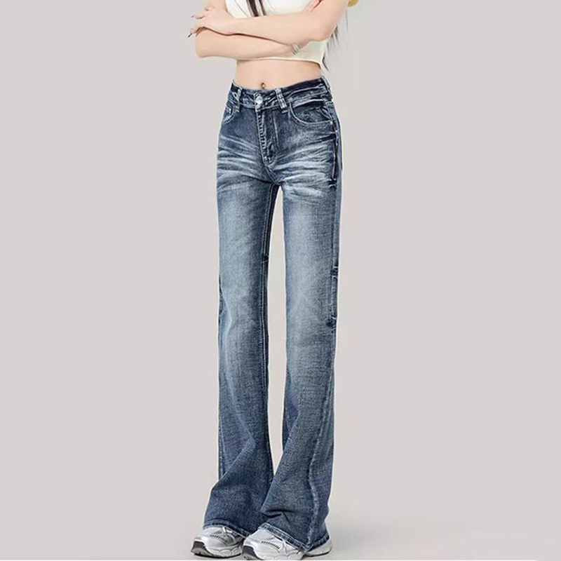 Celana Jeans Wanita Retro Desa - Street Fashion Korean Girl ulasan dan harga