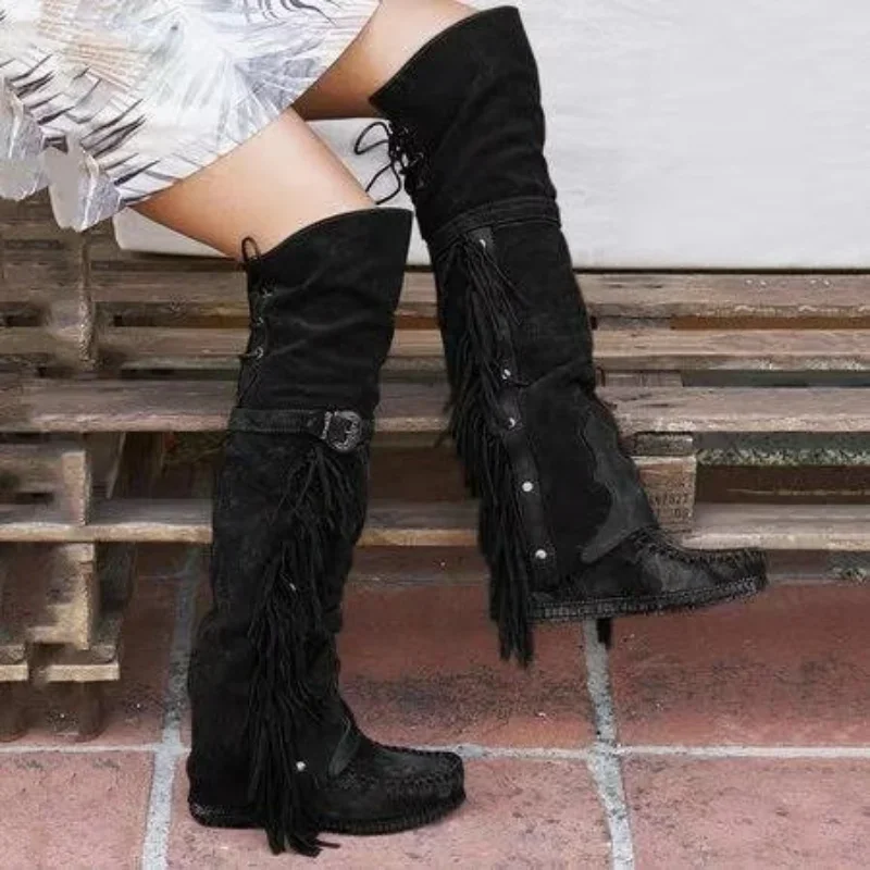 Sepatu Bot Wanita Panjang Selu - Girl Fashion Street ulasan dan harga