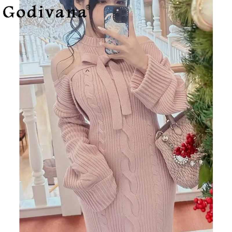 Gaun Rajut Wanita Model Pita G - Japanese Street Fashion Female ulasan dan harga