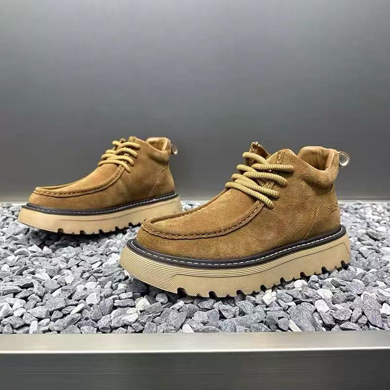 Sepatu Bot Platform Pria Musim - Street Fashion Walk ulasan dan harga