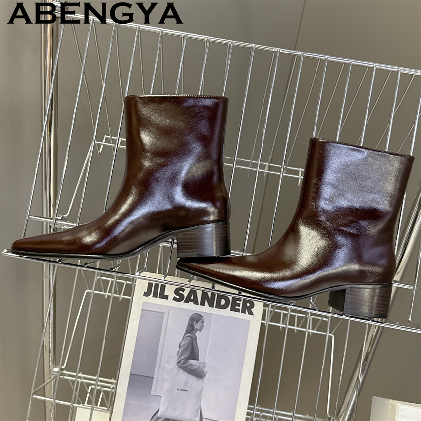 Sepatu Bot Kulit Asli Coklat H - Street Fashion Week ulasan dan harga