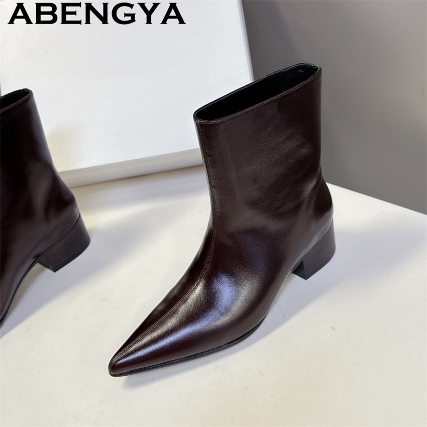 Sepatu Bot Kulit Asli Coklat H - Street Fashion Week ulasan dan harga