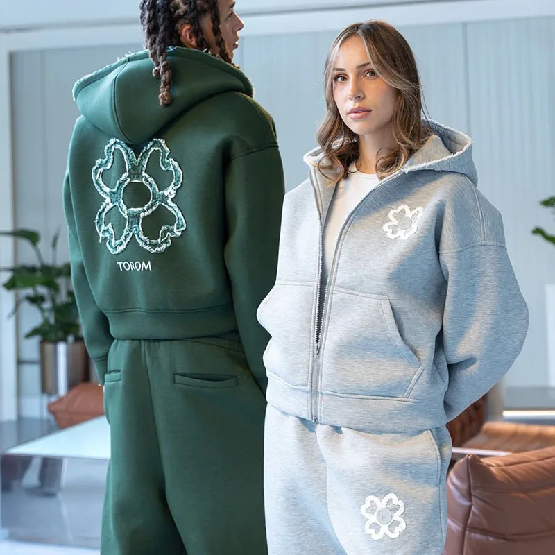 Setelan Hoodie Zip Up Oversize - Street Fashion Y2K ulasan dan harga