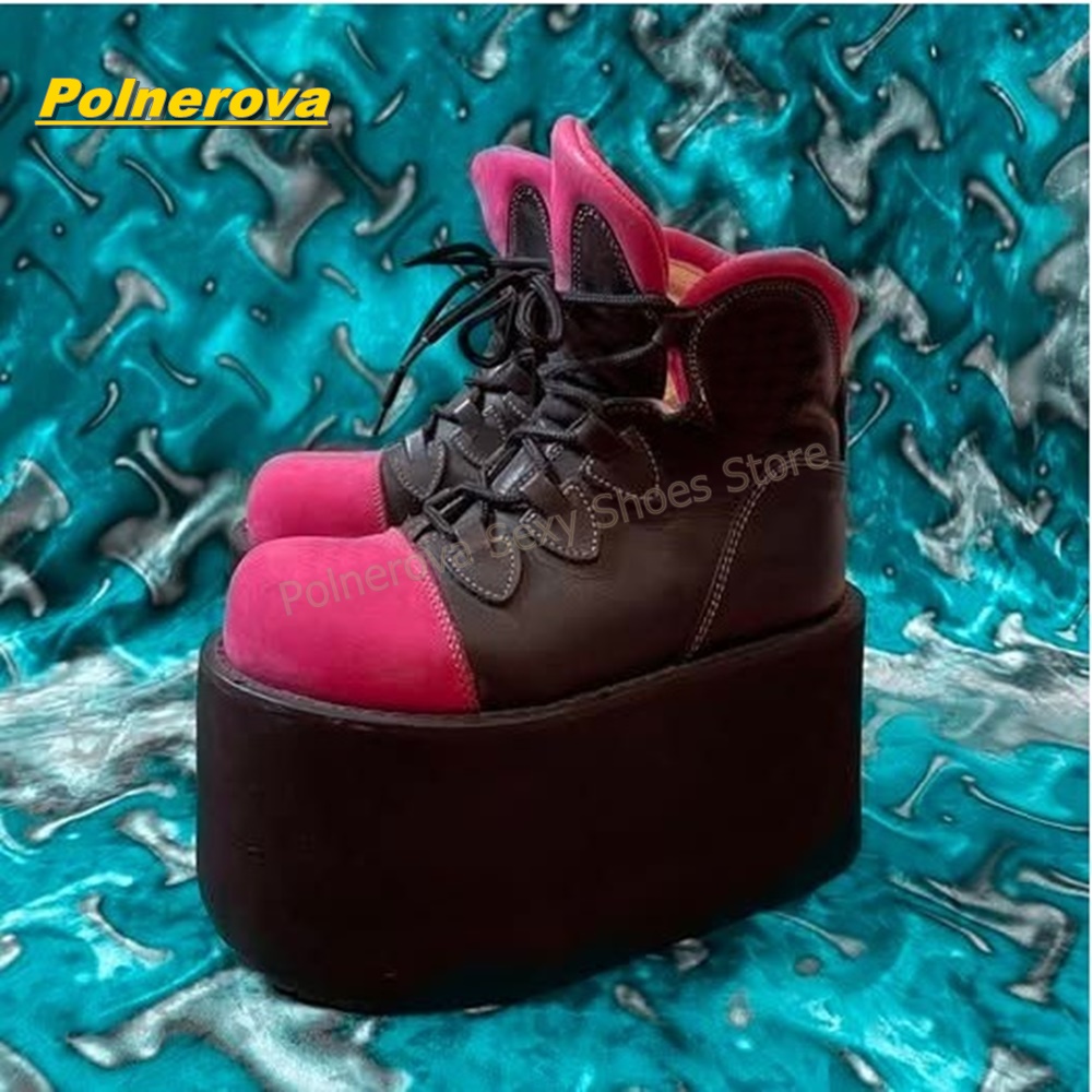 Sepatu Boots Platform Punk Y2K - Street Fashion Y2K ulasan dan harga