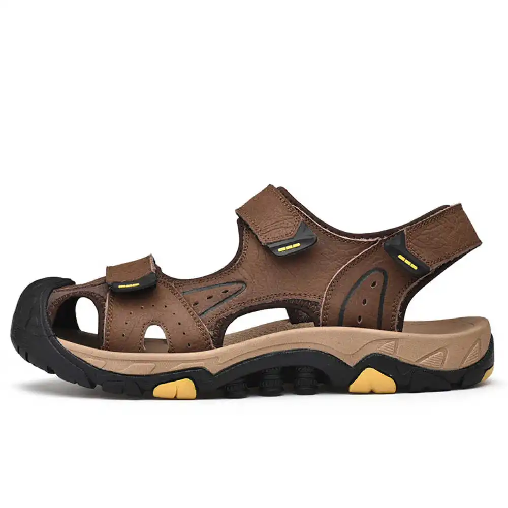 Sandal pantai kulit sapi alami - Street Fashion Outlet ulasan dan harga