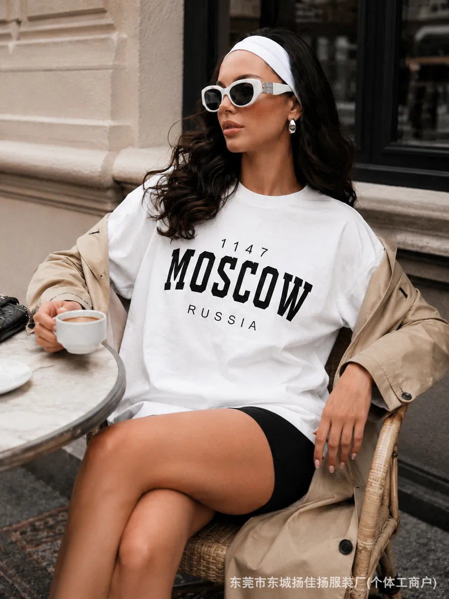 Kaos Oblong Wanita Model Rusia - Street Fashion Moscow ulasan dan harga