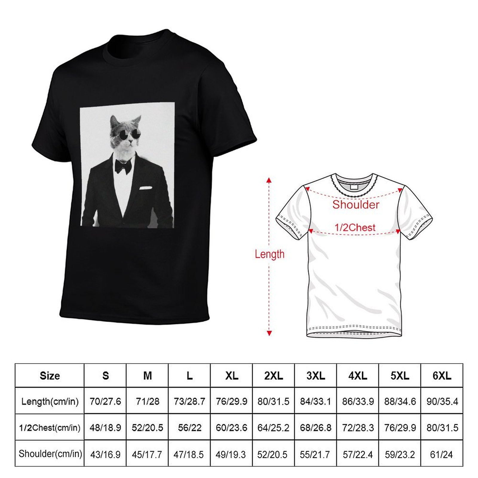 Cat in Suit: kaos kutipan lucu - Street Fashion Quotes ulasan dan harga
