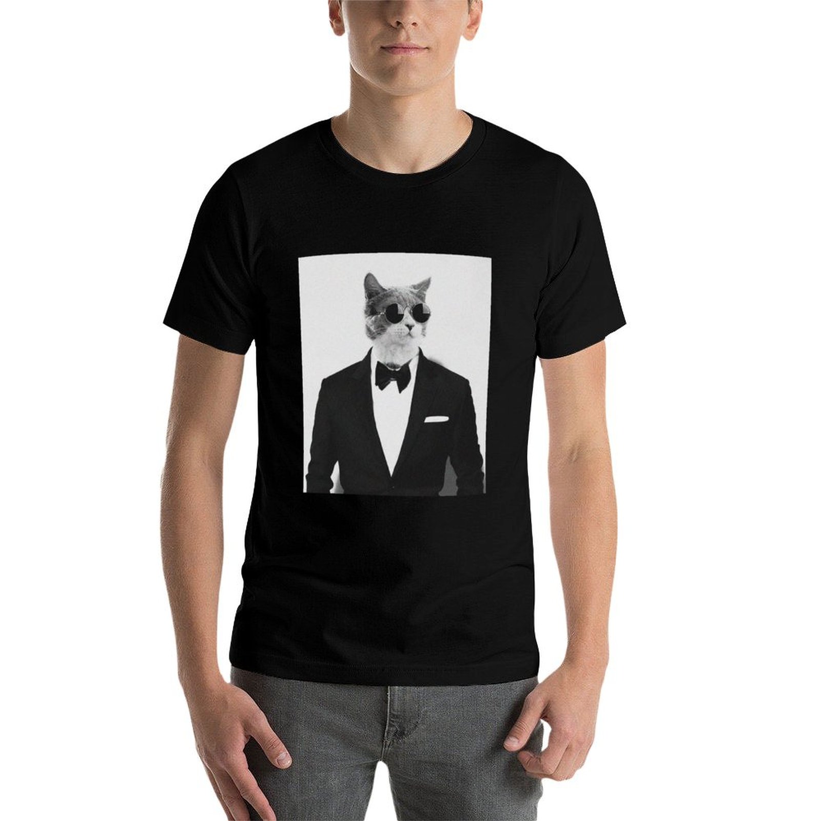 Cat in Suit: kaos kutipan lucu - Street Fashion Quotes ulasan dan harga