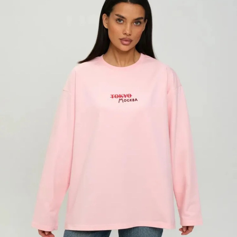 Kaos Lengan Panjang Motif Pema - Street Fashion Moscow ulasan dan harga