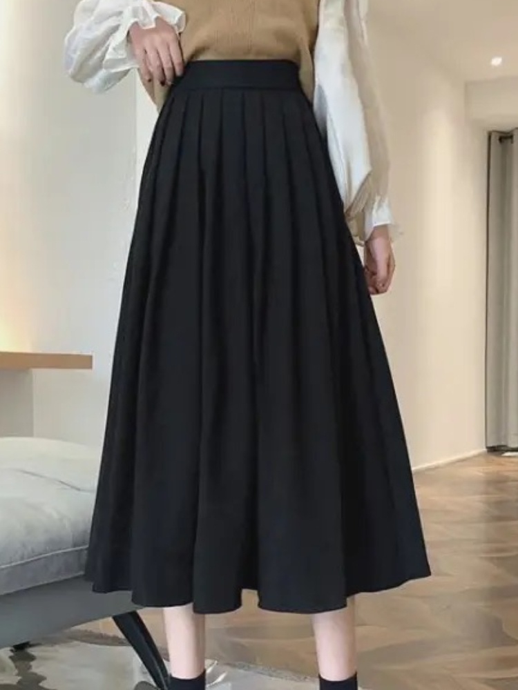 Rok berlipat Vintage wanita, b - Street Fashion Korean Girl ulasan dan harga