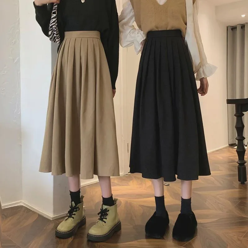 Rok berlipat Vintage wanita, b - Street Fashion Korean Girl ulasan dan harga
