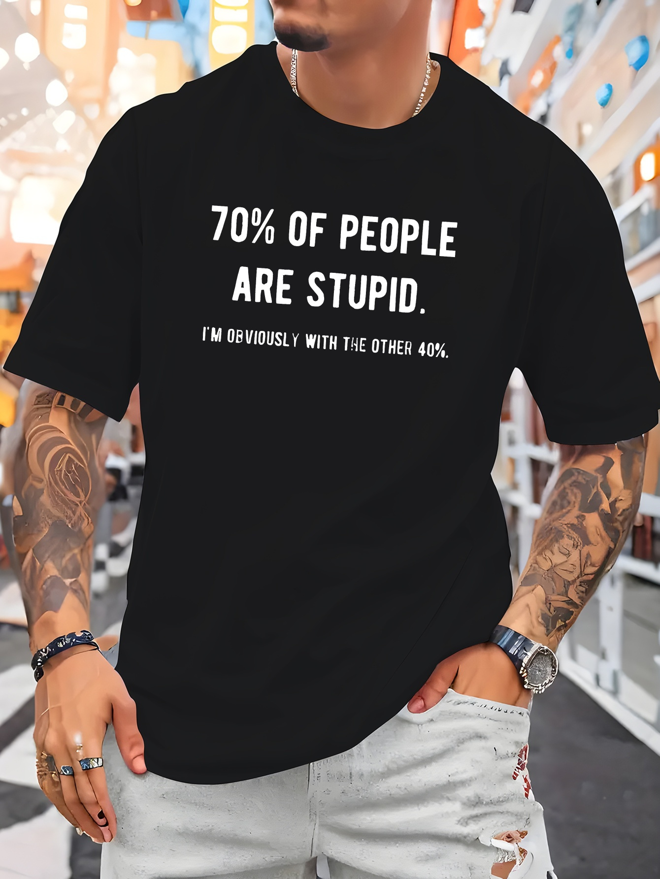 Kaos Katun Kerah Bulat Pria de - Street Fashion Quotes ulasan dan harga