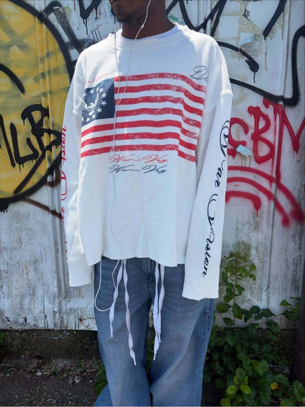 Atasan lengan panjang gaya waf - Street Fashion Y2K ulasan dan harga