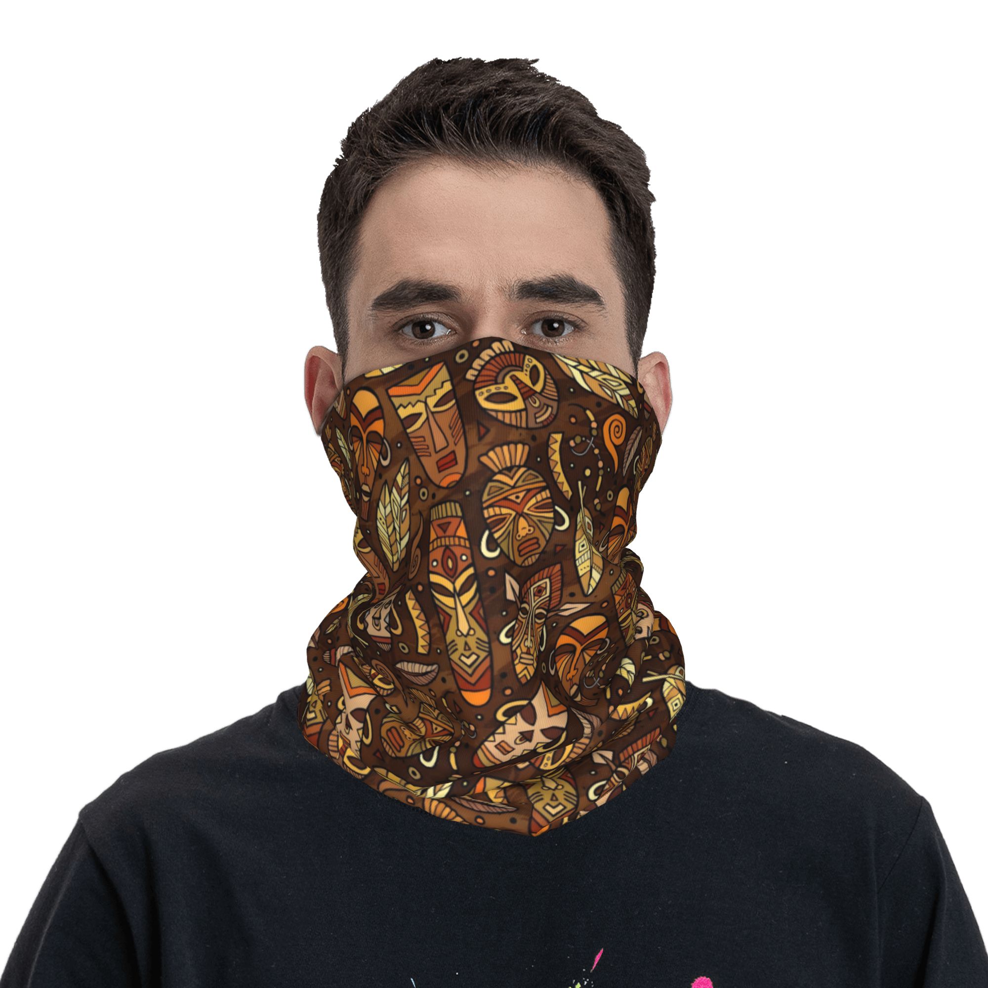 Bandana motif topeng suku adat - Balaclava Face Mask ulasan dan harga