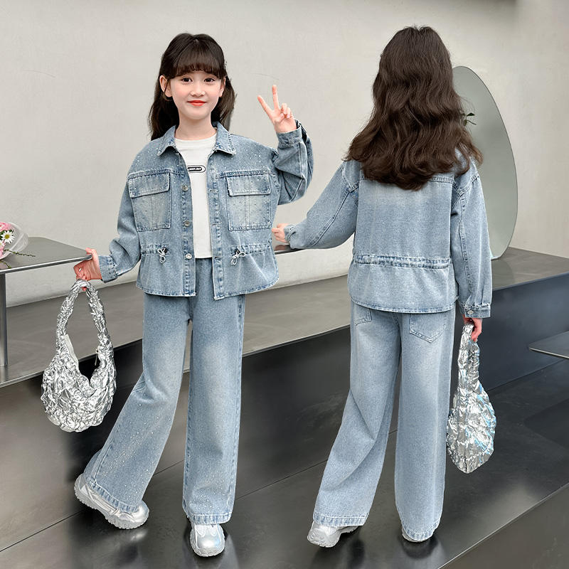 Set Pakaian Denim Ala Jalanan  - Street Fashion Korean Girl ulasan dan harga