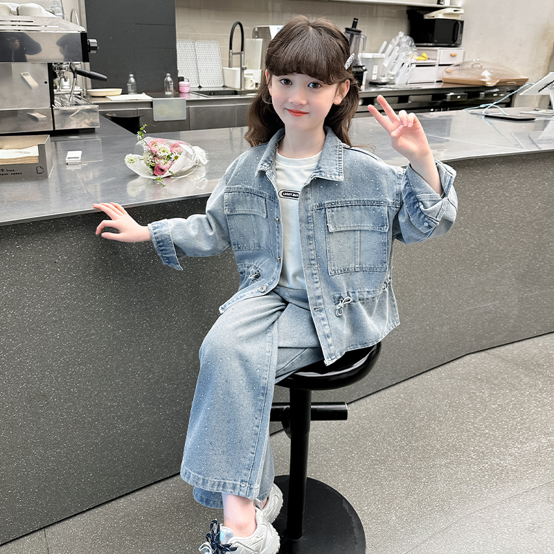 Set Pakaian Denim Ala Jalanan  - Street Fashion Korean Girl ulasan dan harga