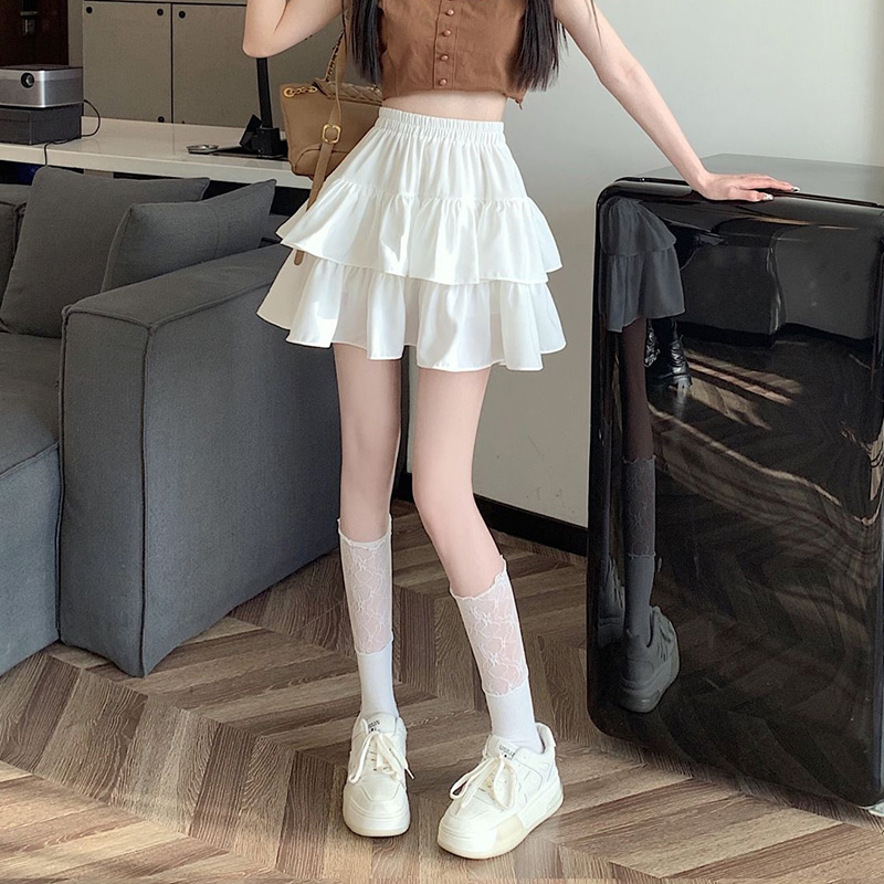 Rok Kue Putih Modis Musim Pana - Street Fashion Korean Girl ulasan dan harga