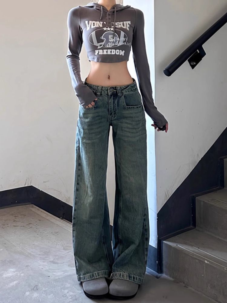 Celana Jeans Coklat Harajuku Y - Japanese Street Fashion Female ulasan dan harga