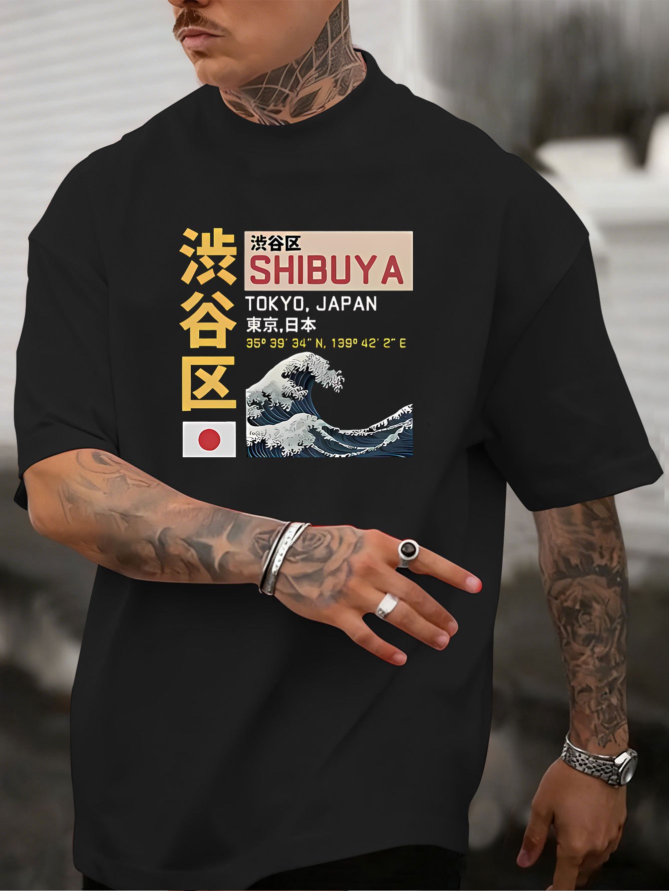 Kaos Pria Baru dengan Cetakan  - Street Fashion In Tokyo ulasan dan harga