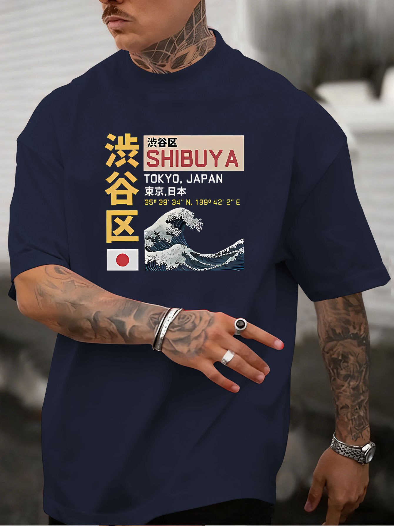 Kaos Pria Baru dengan Cetakan  - Street Fashion In Tokyo ulasan dan harga