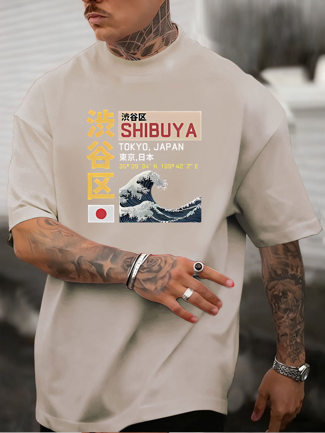 Kaos Pria Baru dengan Cetakan  - Street Fashion In Tokyo ulasan dan harga