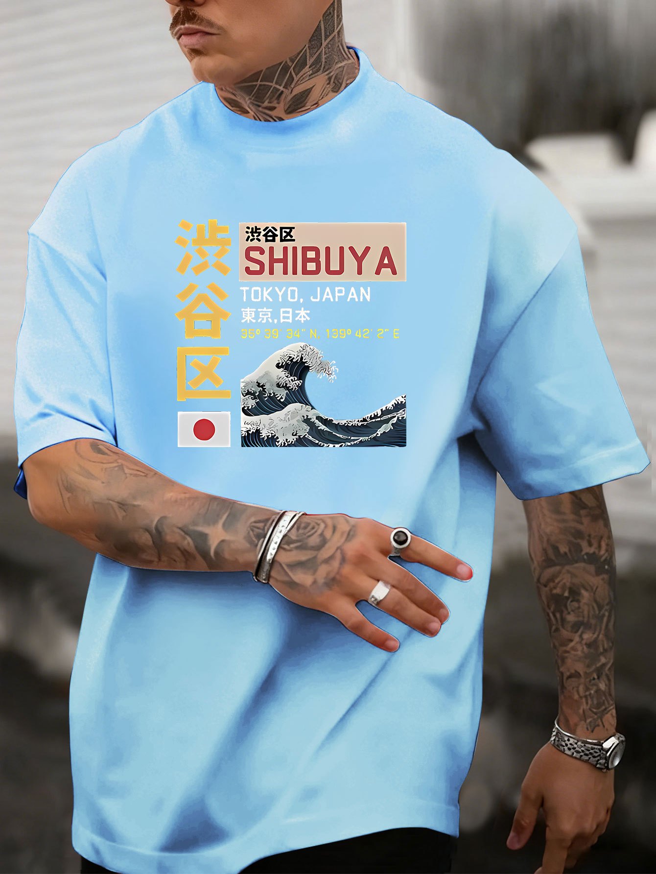 Kaos Pria Baru dengan Cetakan  - Street Fashion In Tokyo ulasan dan harga