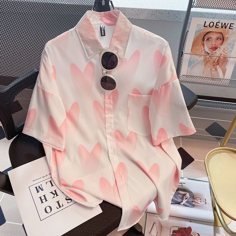 Atasan Kemeja Kancing Cetak Le - Street Fashion Youth ulasan dan harga
