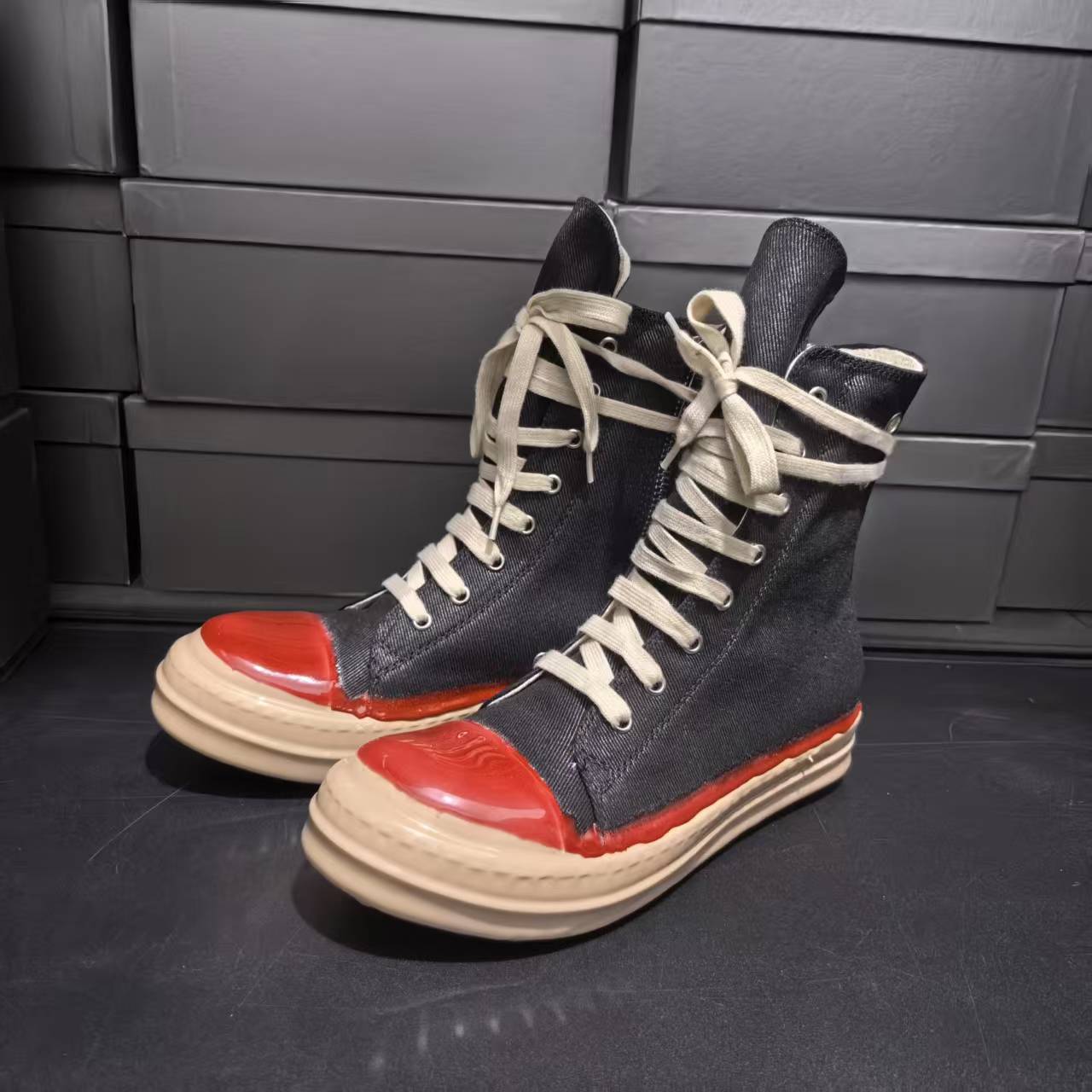 Sepatu Boots Desain Khusus Wan - Street Fashion Designer ulasan dan harga