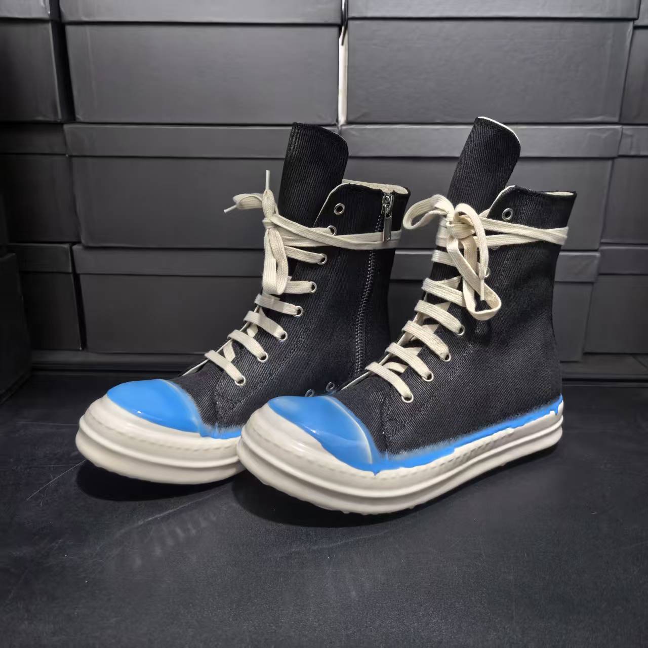 Sepatu Boots Desain Khusus Wan - Street Fashion Designer ulasan dan harga