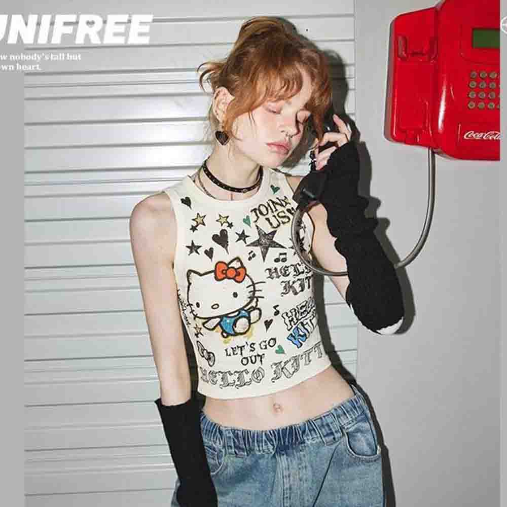 Atasan Wanita Sanrio Hello Kit - Girl Fashion Street ulasan dan harga